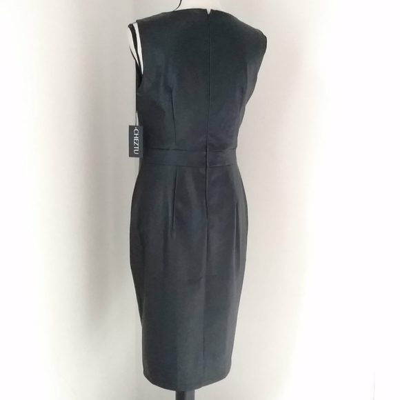 CHEZTU Faux Leather Dress - Picture 4 of 5